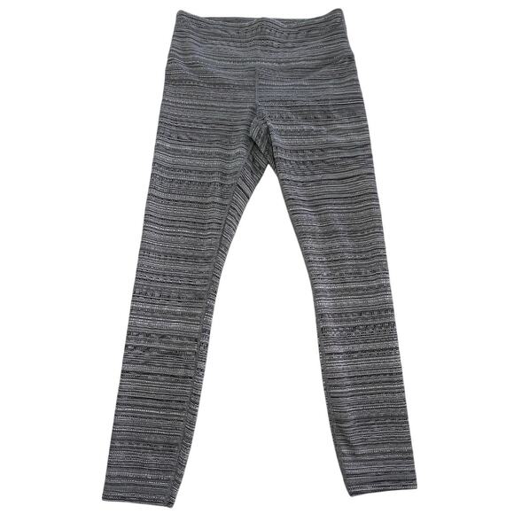 Athleta Leggings Womens Small Black Gray High Rise Yoga Pants Stretch Activewear - Picture 1 of 8